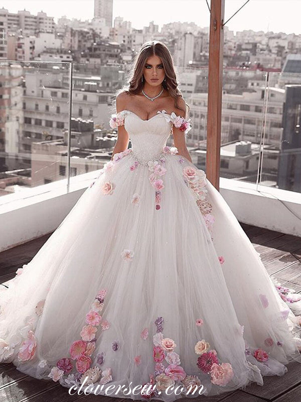 Floral applique outlet ball gown