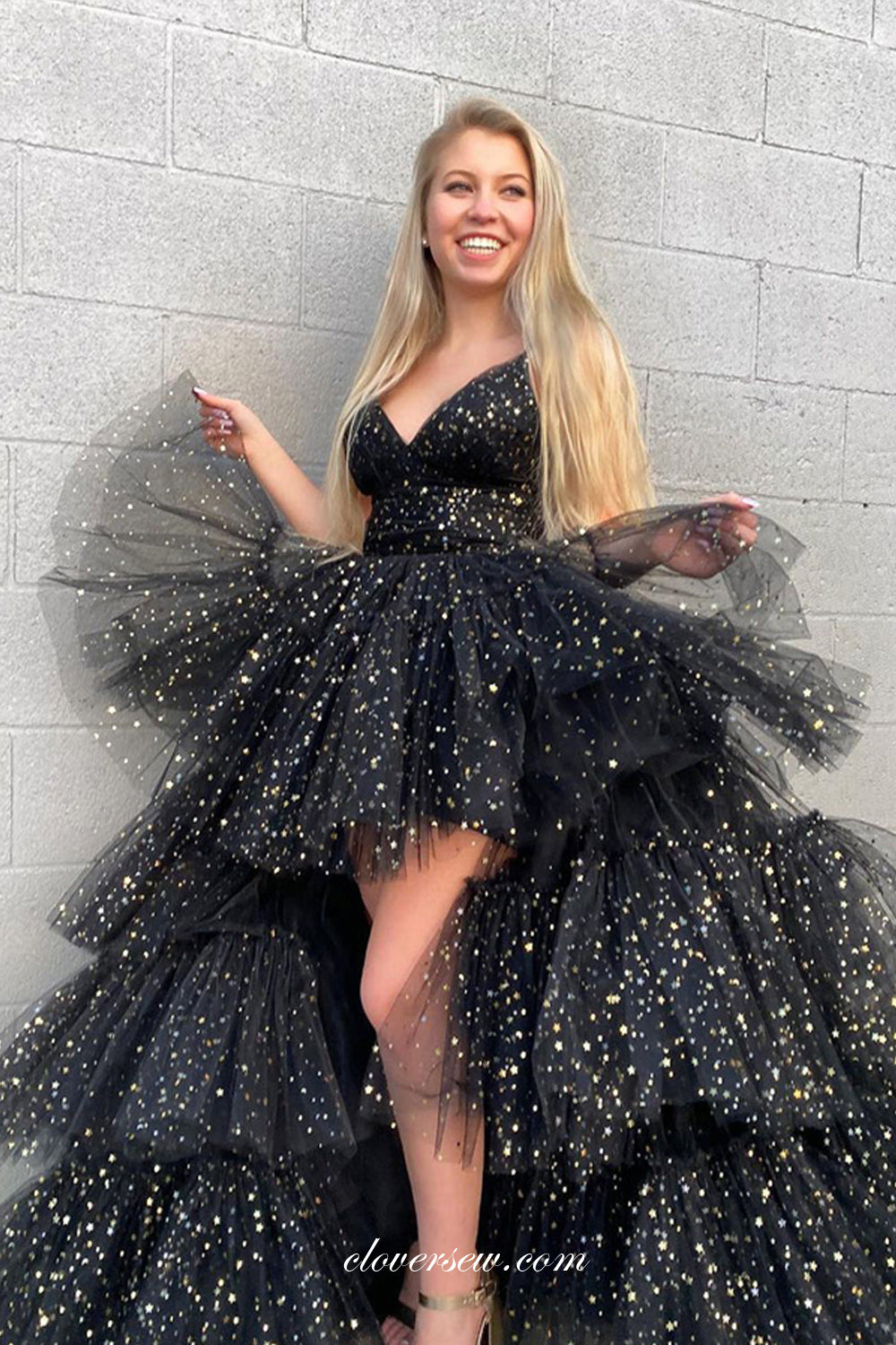 Black High Low Tulle Dress