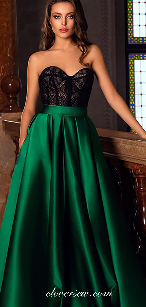 Black Green Prom Dress