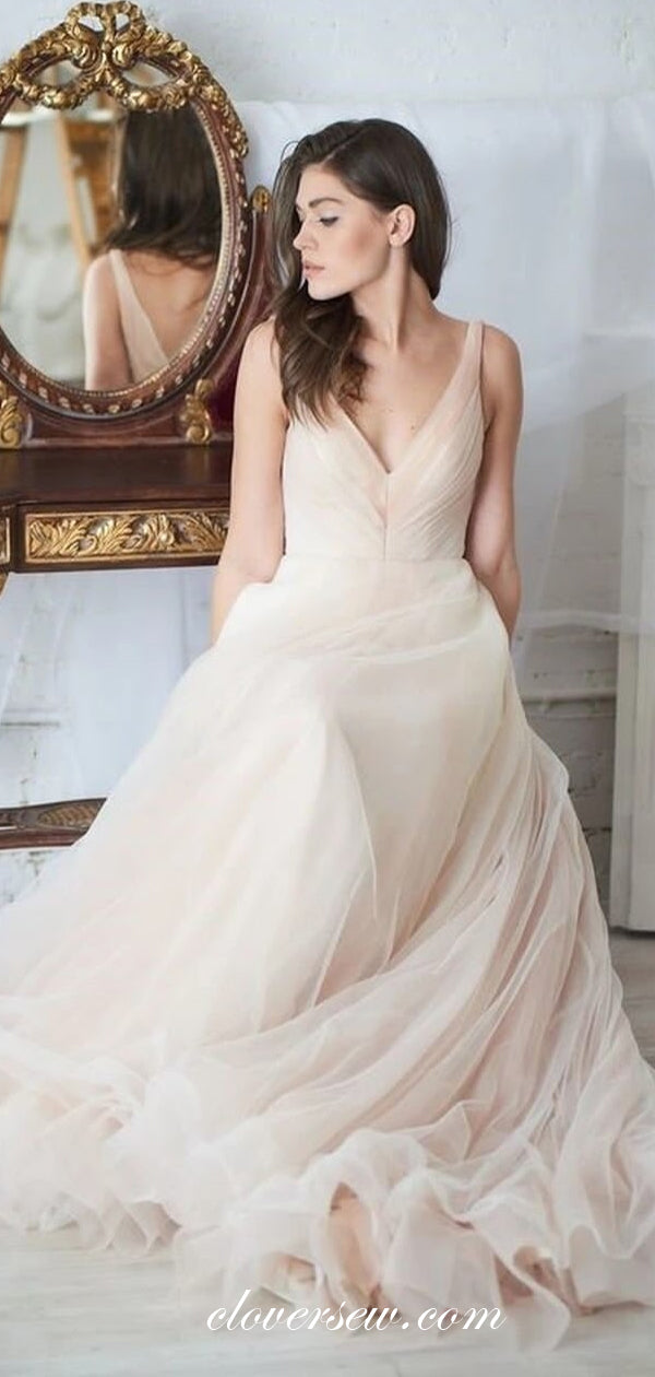 Champagne pink hotsell wedding dress