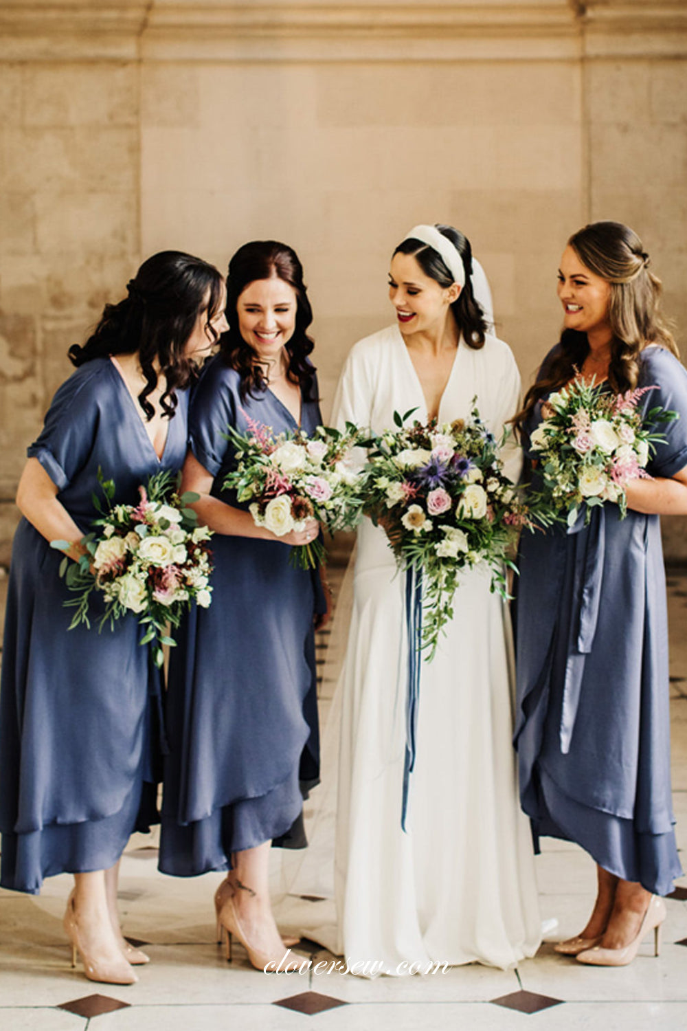 Cornflower cheap bridesmaid dresses