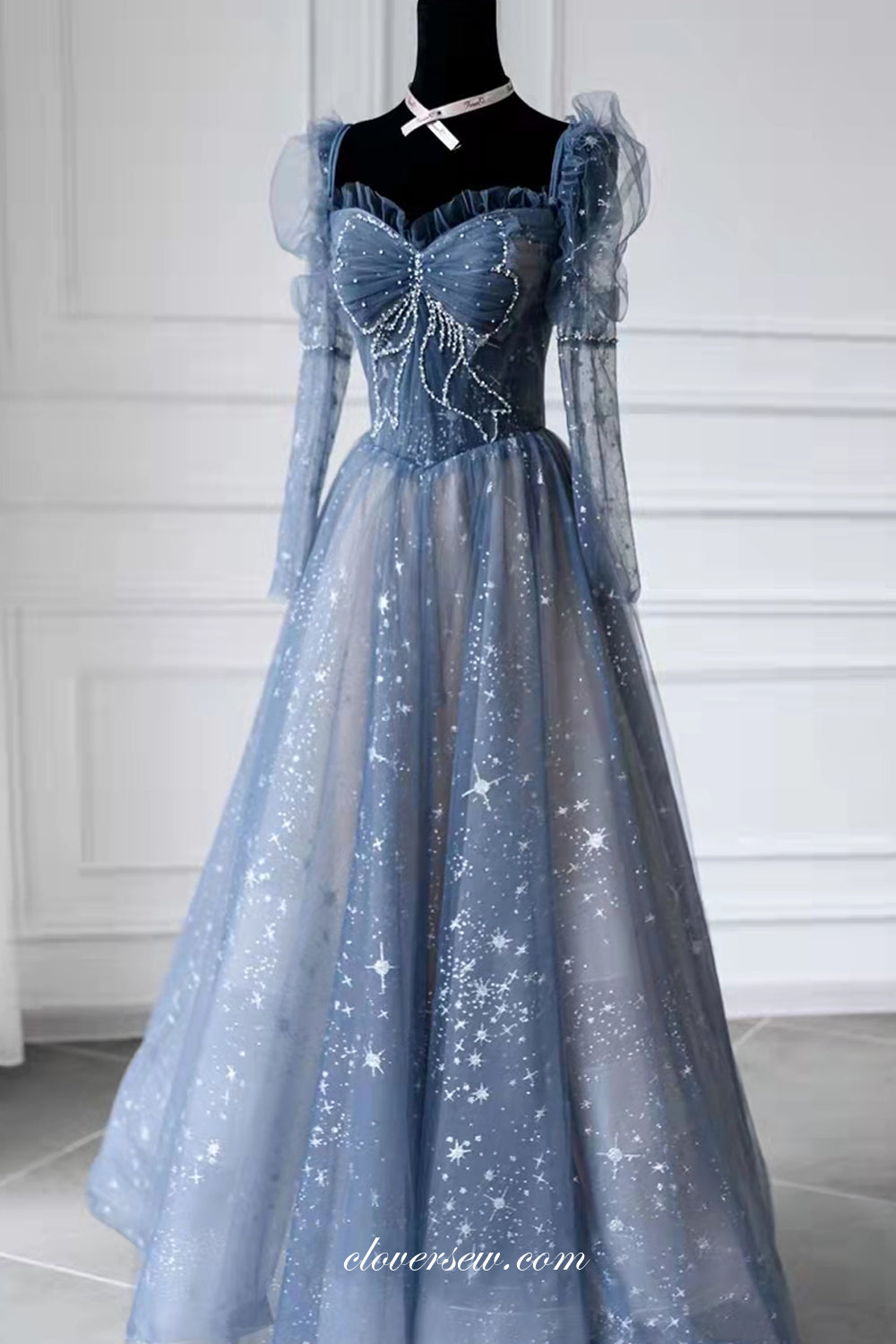 Blue Vintage Prom Dress