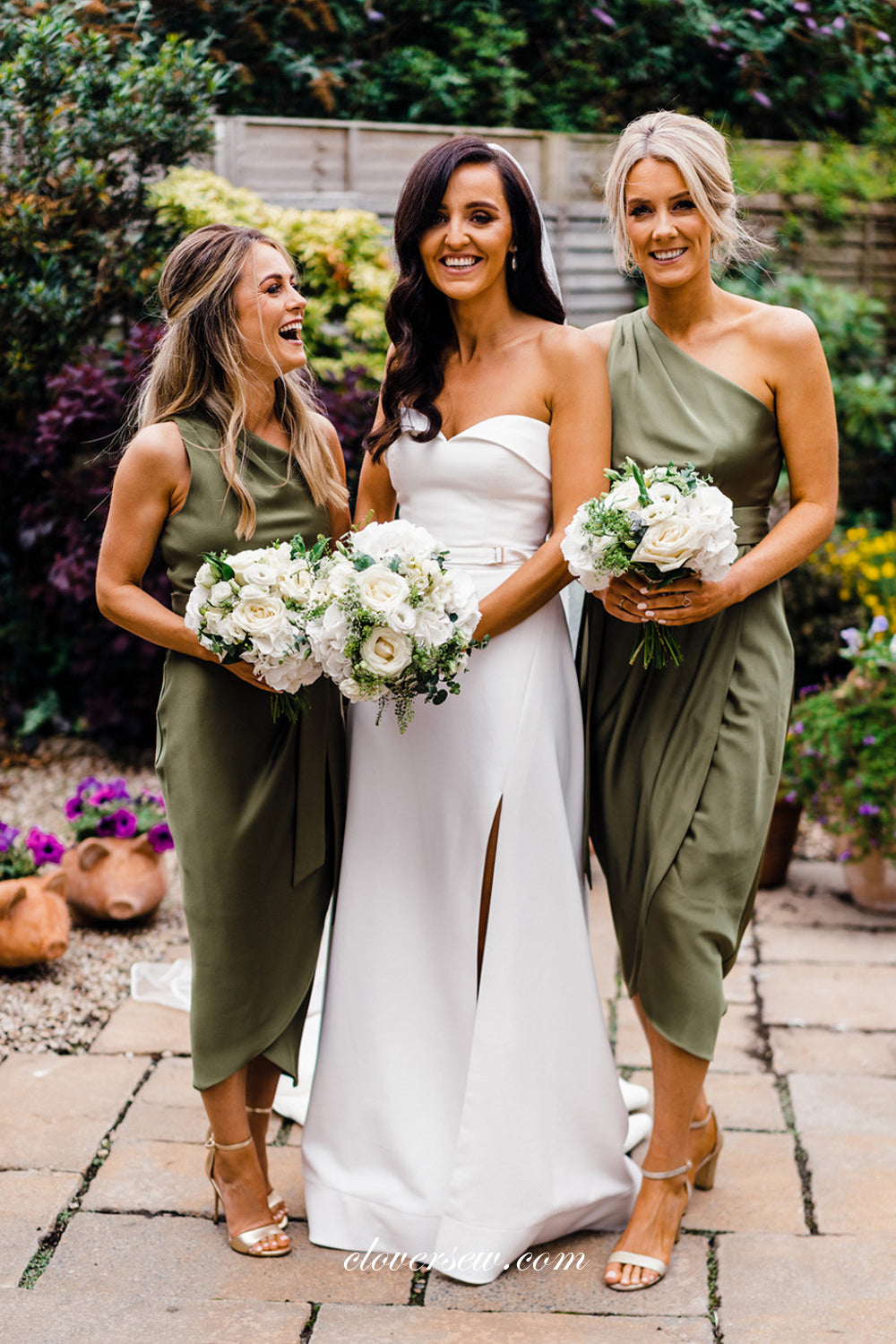 Clover green 2025 bridesmaid dresses