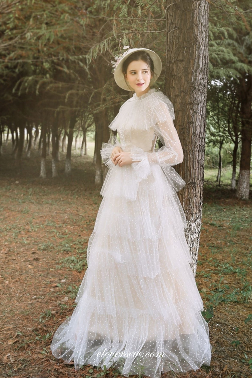 Vintage Column Wedding Dress