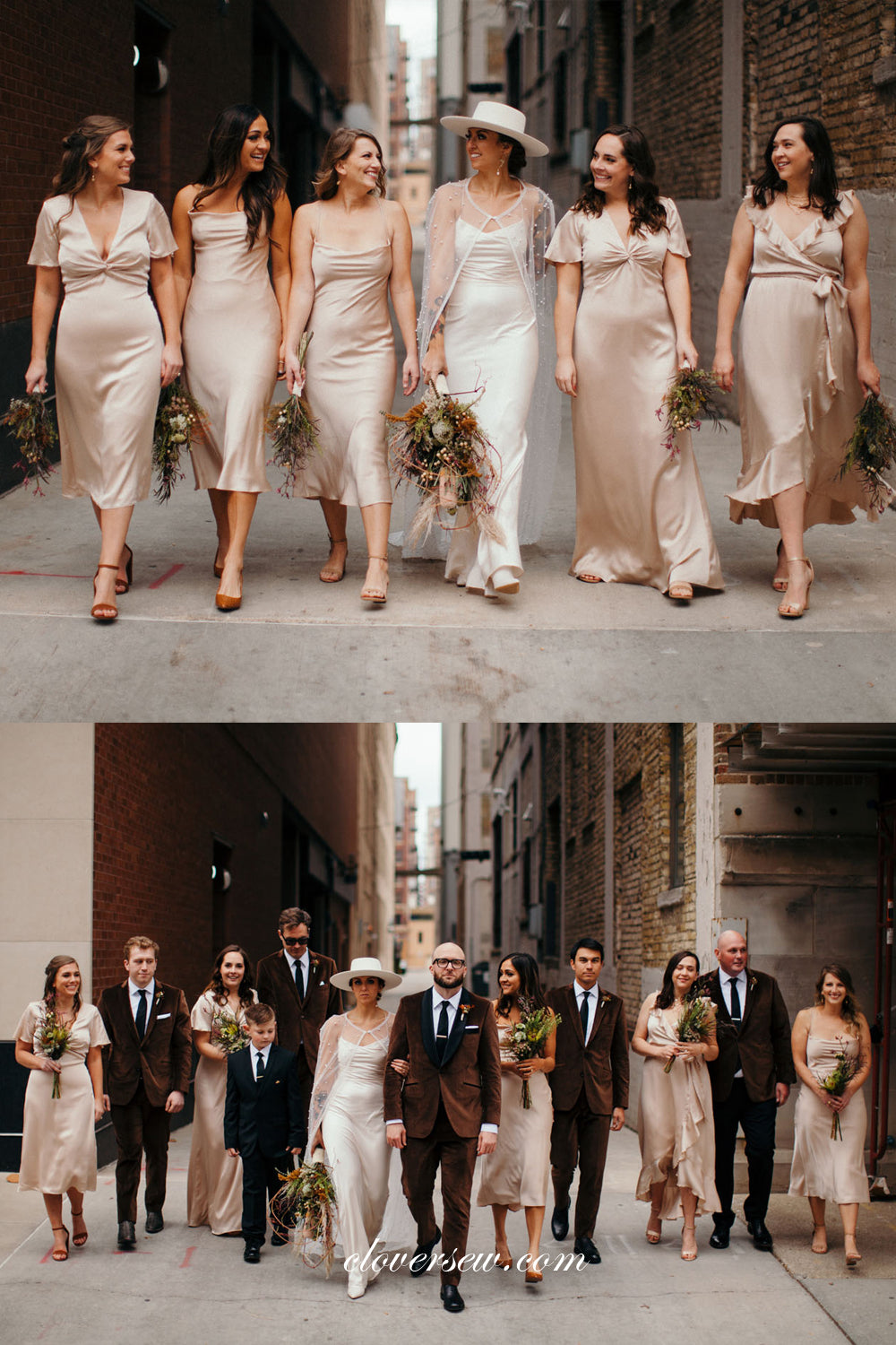 Silk Champagne Bridesmaid Dresses