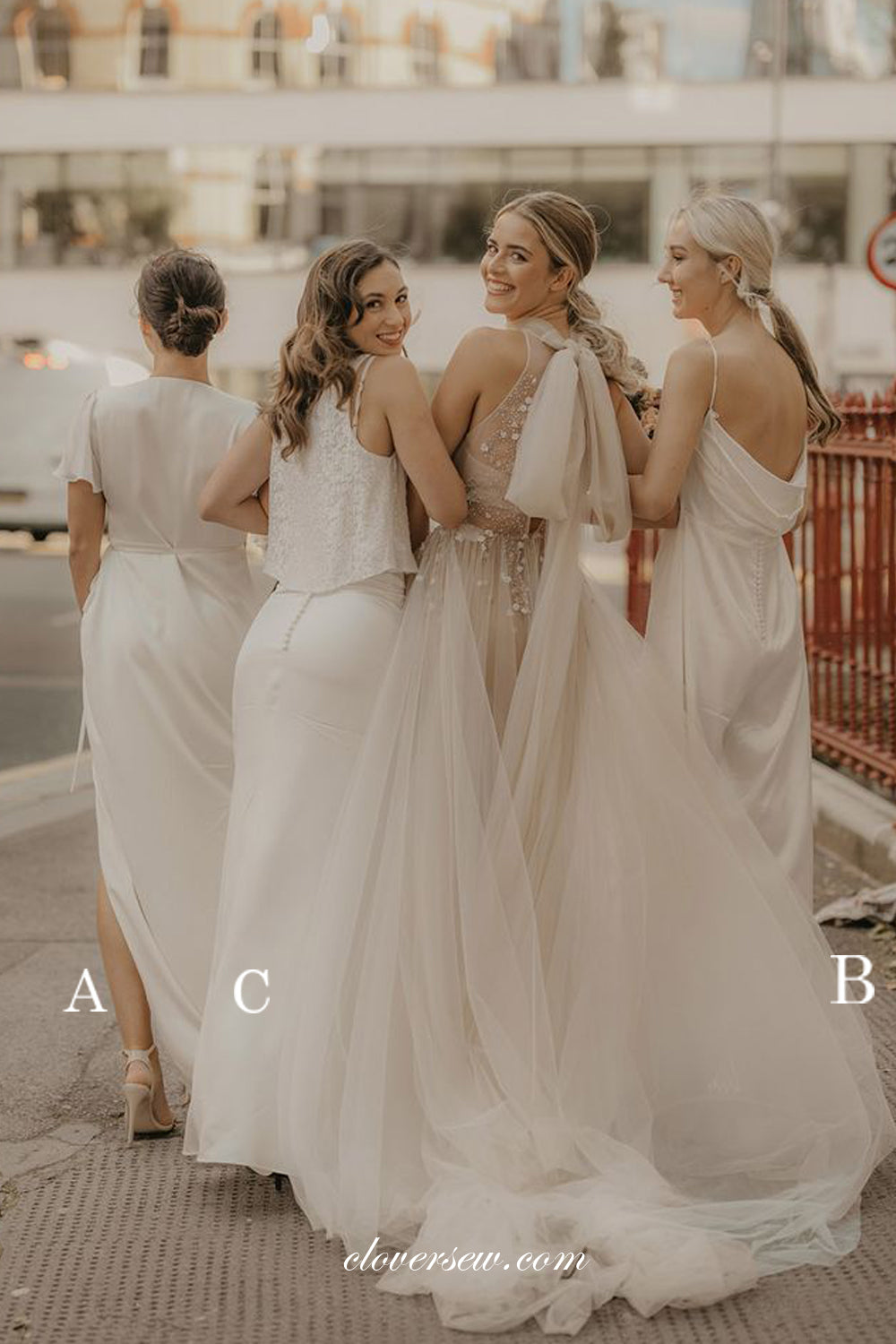 How long should a floor-length bridesmaid dress be? - Quora