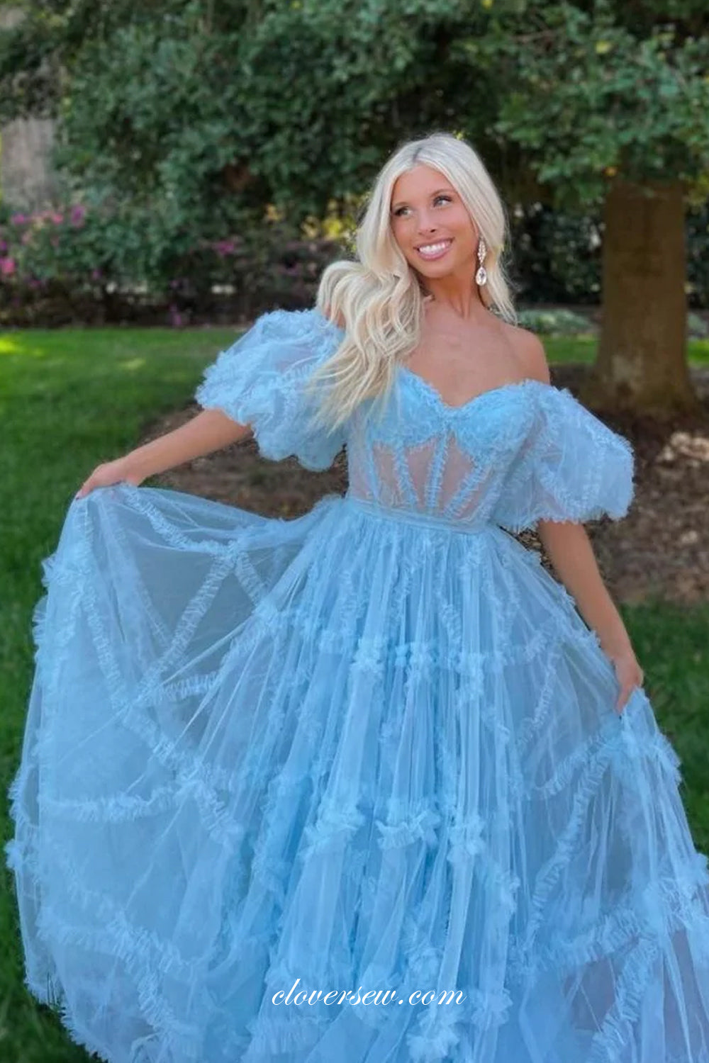 Pale Blue Tulle Dress