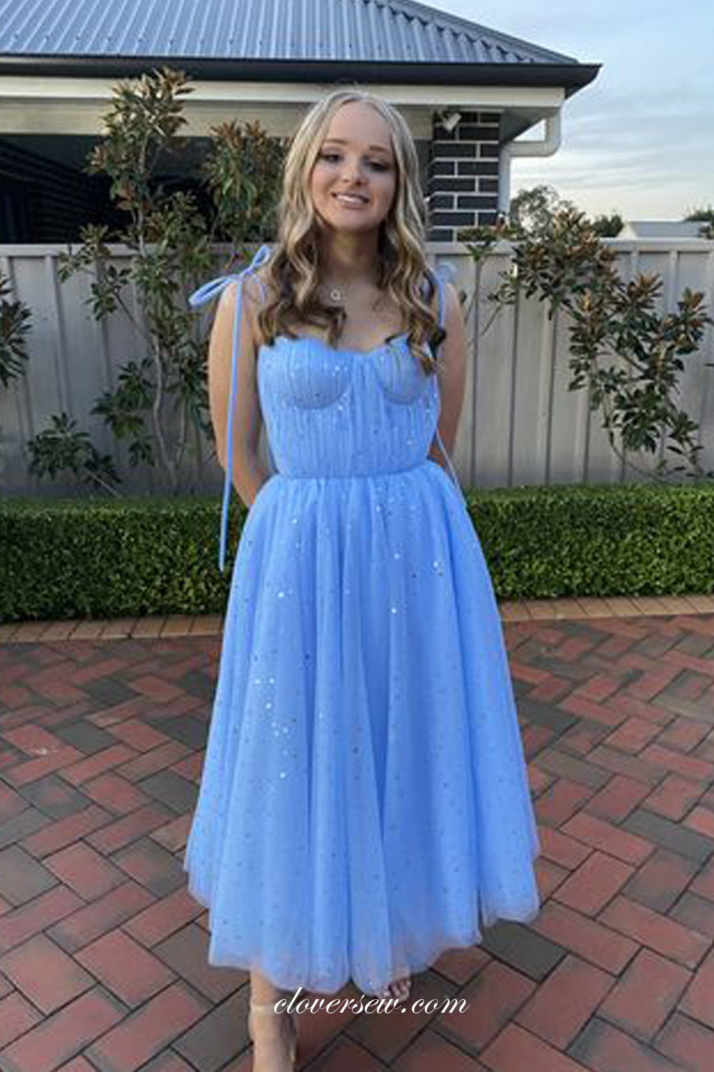 French Blue Prom Dresses