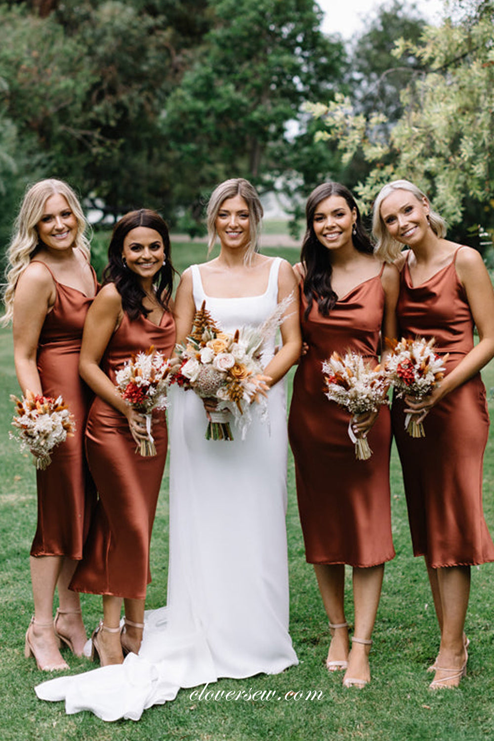 Caramel bridesmaid outlet dresses