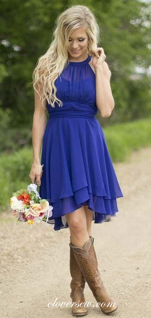 Royal Blue High Low Dress