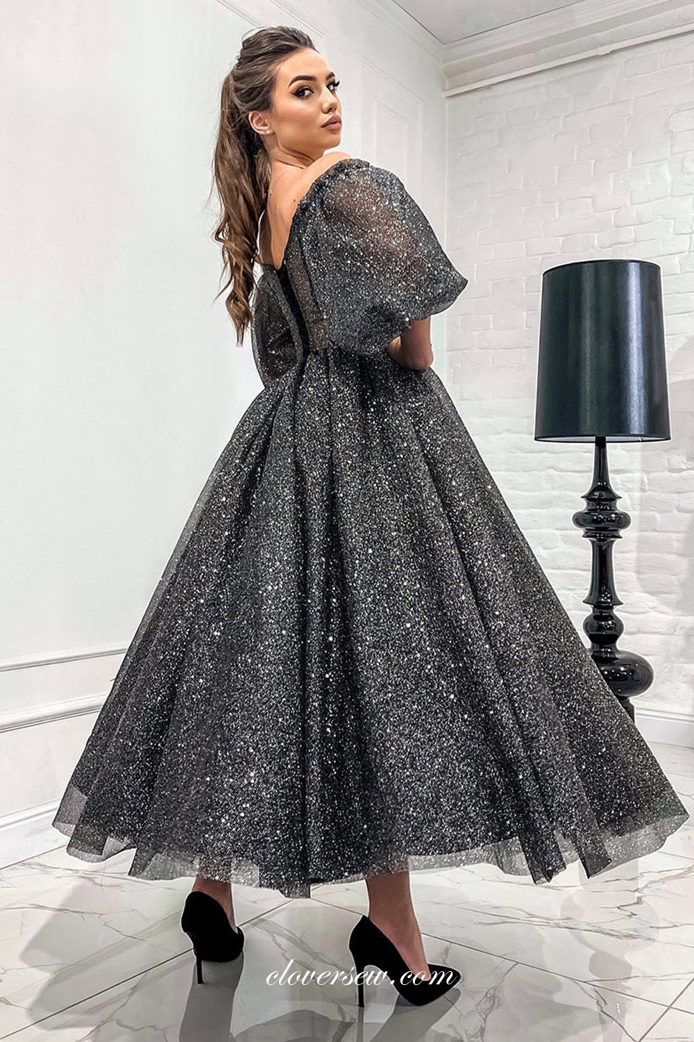 Ankle length formal shop dresses with sleeves