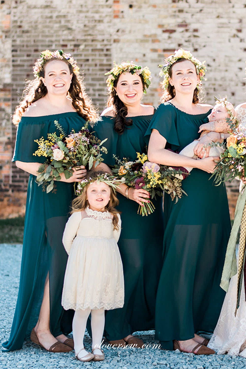 Dark teal green bridesmaid dresses best sale