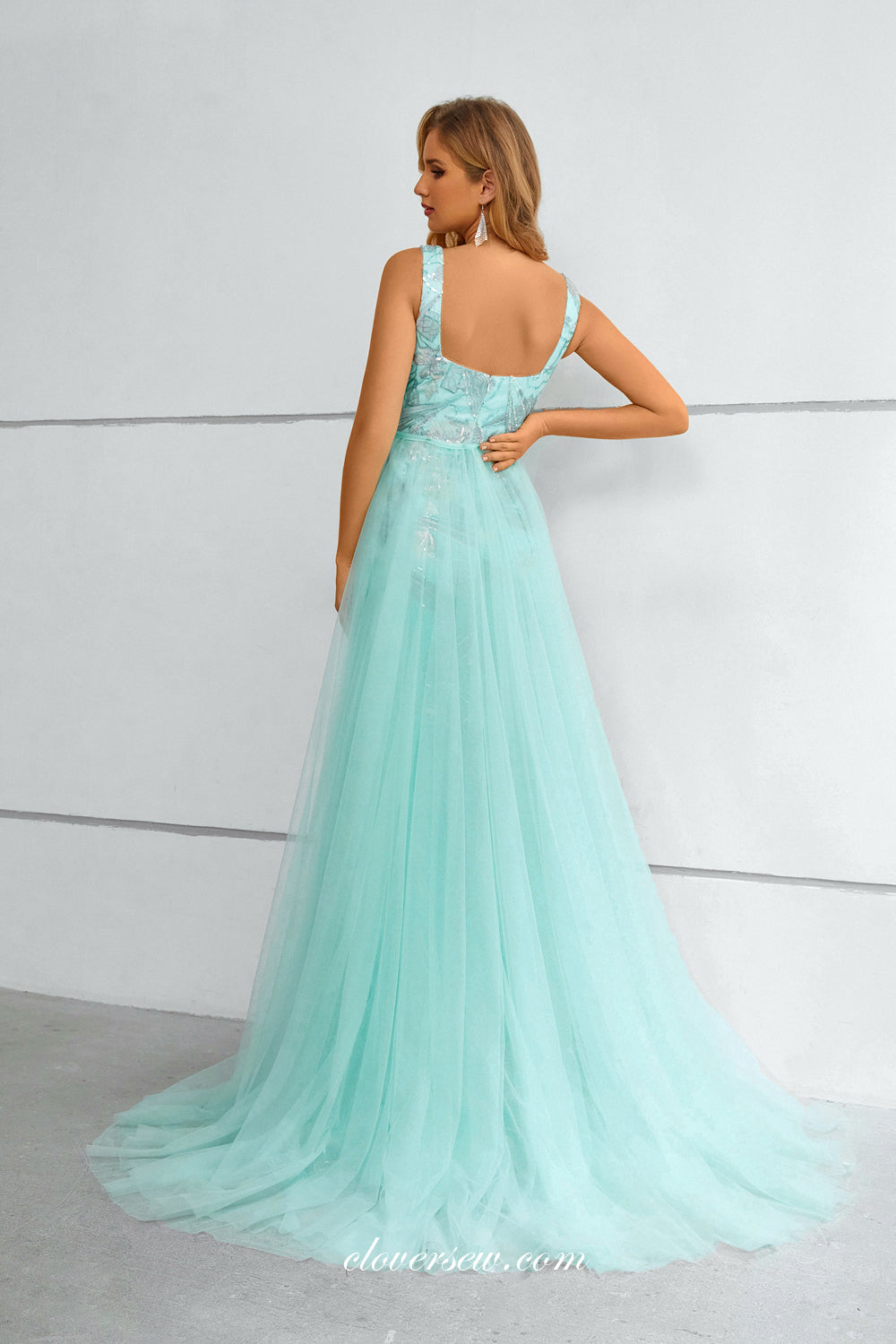 tiffany blue prom dress