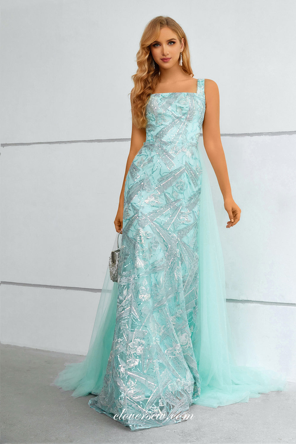 Tiffany blue lace clearance dress