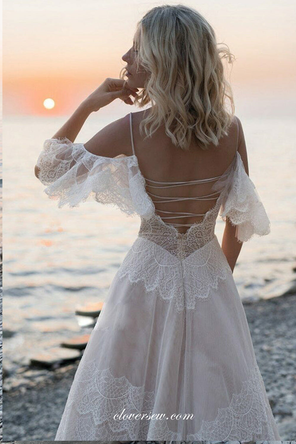 Hot Pink Beach Wedding Dresses